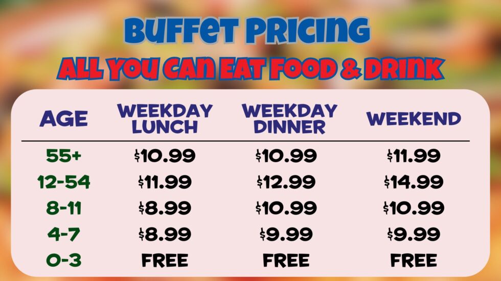 Memphis buffet pricing poster