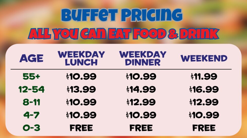 San Antonio buffet pricing poster