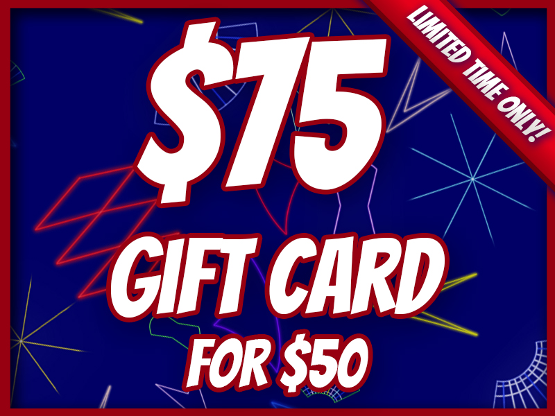 Buy $50 Gift Card, Get $25 Free bonus—America’s Incredible Pizza online gift card offer