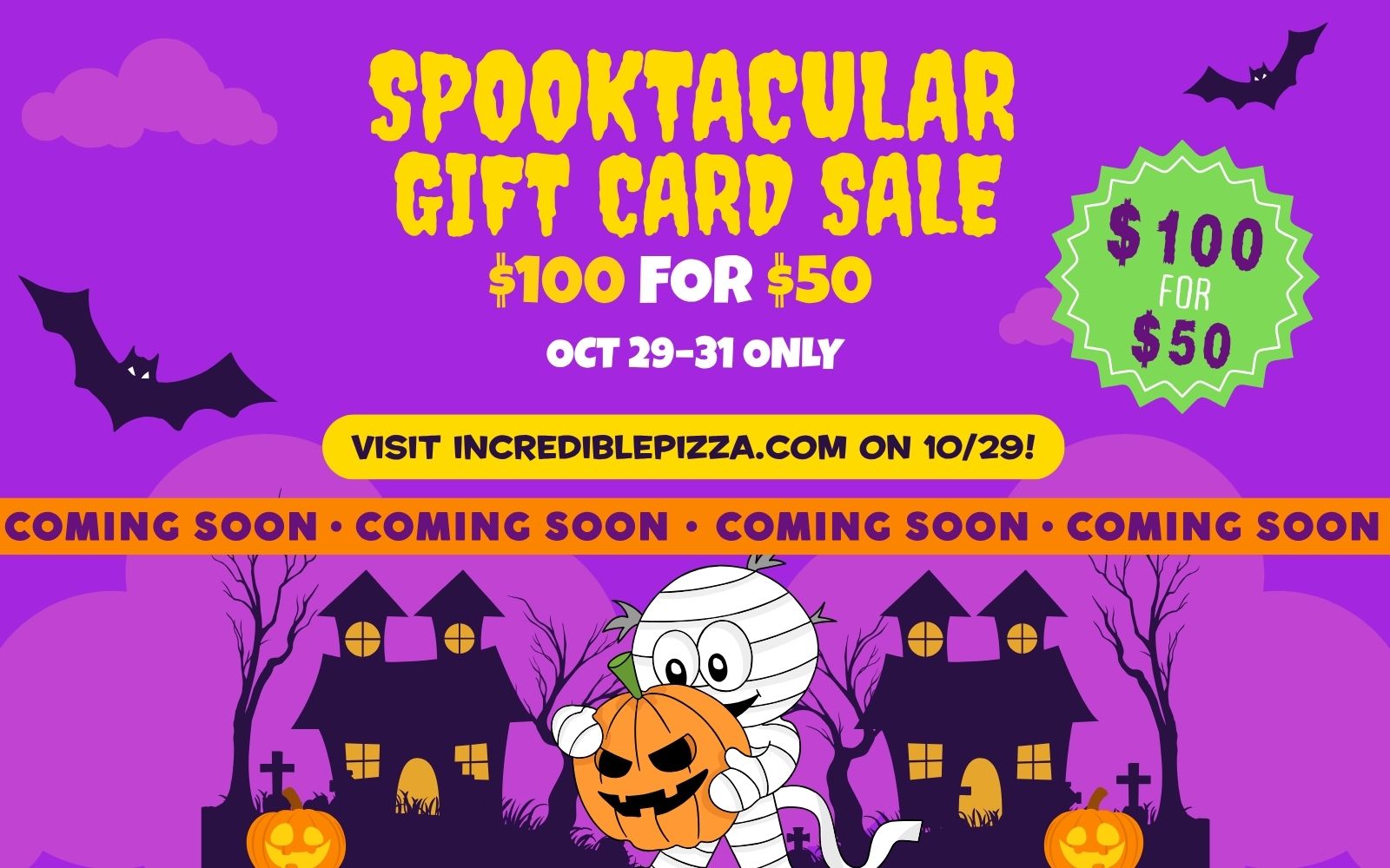 Gift Card Spooktacular Sale