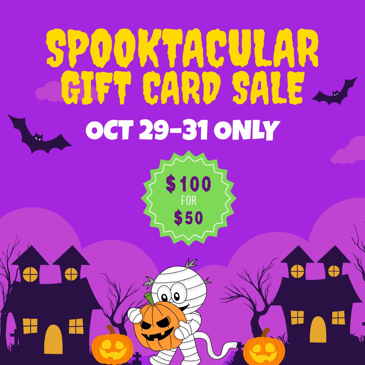 Spooktacular Gift Card Sale — Artwork
