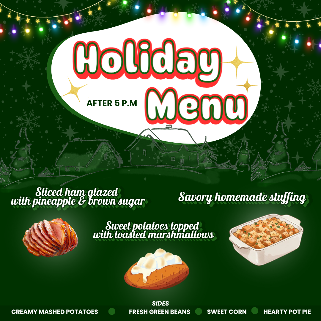 Holiday Seasonal Menu at America's Incredible Pizza